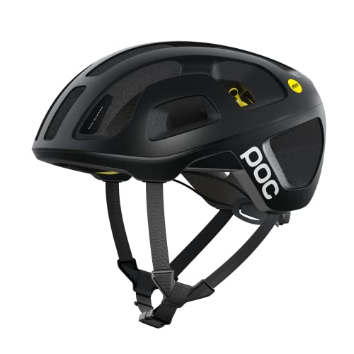 POC Octal MIPS Fahrradhelm - Der prämierte Octal Helm bietet revolutionären Schutz für Straßenfahrer mit MIPS-Rotationsschutz, Uranium Black Matt von POC