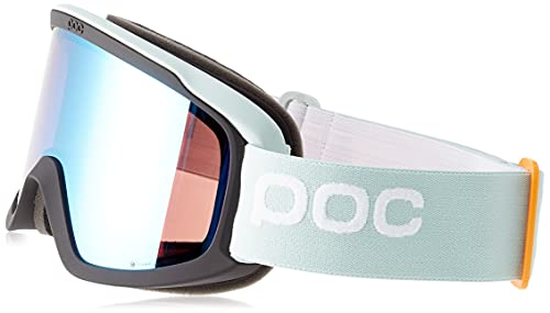 POC Opsin Clarity Comp - Optimale Skibrille für Skifahrer und Snowboarder mit tollem Sichtfeld bei Wettkämpfen, Apophyllite Green/Spektris Blue von POC