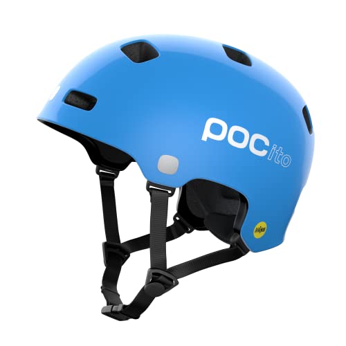 POC POCito Crane MIPS Fahrradhelm für Kinder mit bewährtem Schutz, MIPS-Rotationsschutz und fluoreszierenden Farben für gute Sichtbarkeit, Fluorescent Blue von POC