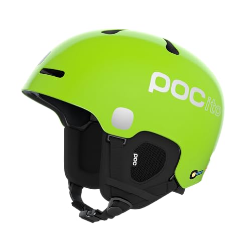 POC POCito Fornix MIPS - Leichter und sicherer Ski- und Snowboardhelm für Kinder mit NFC Chip, Fluorescent Yellow/Green, XS-S (51-54cm) von POC
