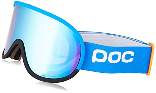POC Retina Big Clarity Comp - Große Skibrille mit zylindrischen Gläsern für hervorragendes Sichtfeld bei Wettkämpfen, Natrium Blue/Spektris Blue von POC
