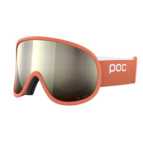 POC Retina Big Clarity - Große Skibrille mit zylindrischen Gläsern für hervorragendes Sichtfeld bei Wettkämpfen, Lt Agate Red/Clarity Define/Spektris Ivory von POC