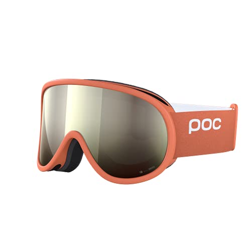 POC Retina Clarity - Skibrille mit klassischem Design und zylindrischen Gläsern für optimale Sicht auf der Piste, Lt Agate Red/Clarity Define/Spektris Ivory von POC