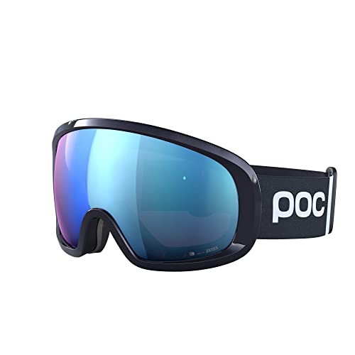 POC Fovea Mid Clarity Comp - Optimale Skibrille für den Wettkampf, Uranium Black/Spektris Blue von POC