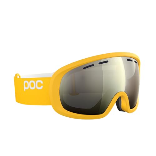 POC Unisex – Erwachsene Fovea Mid Skibrille, Sulphite Yellow/Partly Sunny Ivory, Einheitsgröße von POC