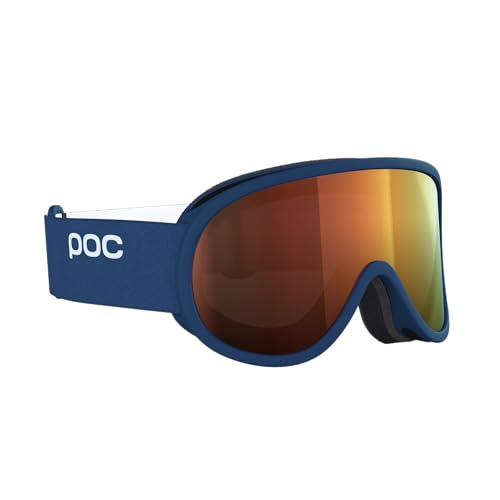POC Unisex – Erwachsene Retina Mid Skibrille, Lead Blue/Partly Sunny Orange, Einheitsgröße von POC