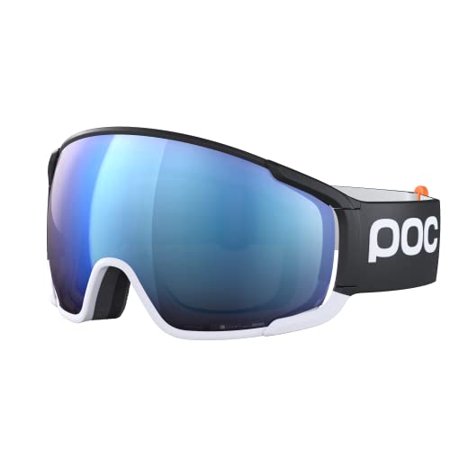 POC Zonula Clarity Comp Skibrille - Optimale Sicht beim Skifahren und Snowboarden bei Rennen Uranium Black/Spektris Blue Einheitsgröße von POC