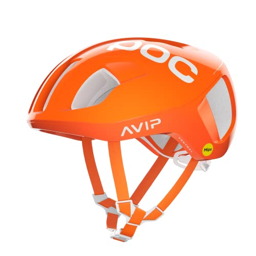 POC Ventral MIPS Fahrradhelm - Aerodynamische Leistung, Sicherheit und Luftdurchlässigkeit arbeiten zusammen für einen optimalen Schutz, Fluorescent Orange AVIP von POC
