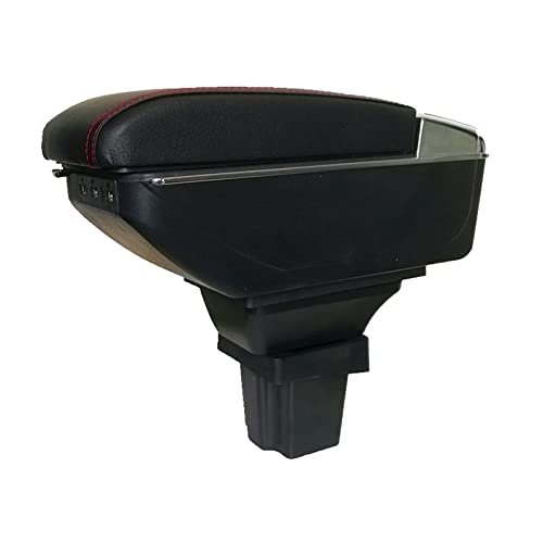 PODIYCOTZ Modifizierte Armlehnenbox für Chevrolet Trax Tracker Holden Trax 2013–2017, Mittelkonsole, drehbar mit Aschenbecher, USB (C Stil, Schwarzweiß) von PODIYCOTZ