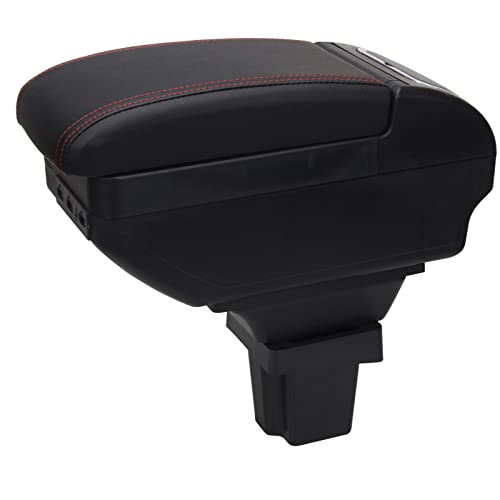 PODIYCOTZ Modifizierte Armlehnenbox für Chevrolet Trax Tracker für Holden Trax 2013–2017, Mittelkonsole, großer Stauraum, einziehbar, USB (E komplett schwarz, 9 USB) von PODIYCOTZ