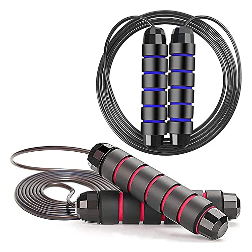 POEGO SPORTS Springseil, Fitness Speed Rope, Ausdauer & Abnehmen. Ideal zum Boxen, MMA, Crossfit, Intervalltraining, Muskelaufbau, Sport, Training für Kinder und Erwachsene (blau) von POEGO