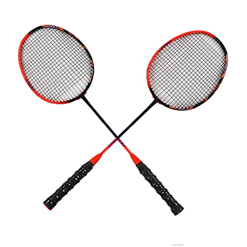Badmintonschläger BadmintonschlägerProfessioneller Badmintonschläger, Reduziert den Luftwiderstand und rutschfest, Badmintonschlägerset aus Carbonlegierung Badmintonschläger für von POENVFPO