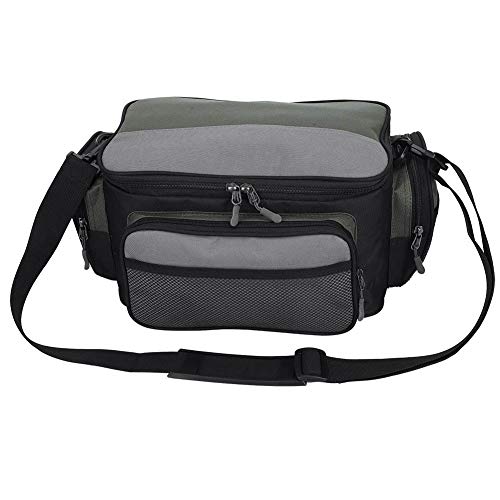 POENVFPO Angelgerät-Tasche, Tragbare Aufbewahrungstasche für Angelköder mit Verstellbarem, Gepolstertem Schultergurt von POENVFPO