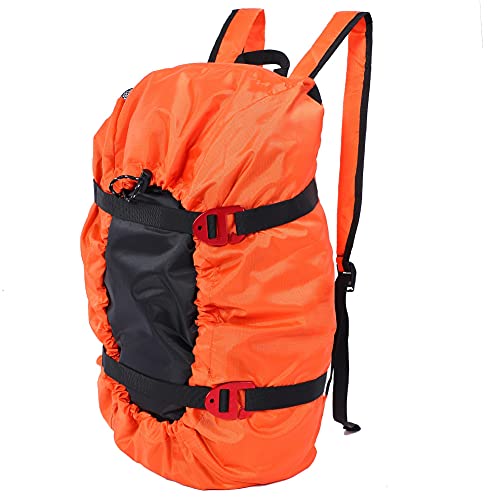 POENVFPO Kletterseil-Tasche, wasserdichte Seil-Aufbewahrungstasche, Faltbarer Schulterrucksack für Outdoor-Camping-Wandern (ORANGE) von POENVFPO
