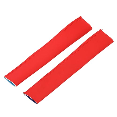 POENVFPO Neopren-Kajak-Paddel-Griffabdeckung, Anti-Verlust, Anti-Sinken, Bequemer Griff, Silikonhüllen, Blasenverhinderung, Kajak-Zubehör (Rot) von POENVFPO