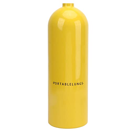 POENVFPO Schnorchelausrüstungsset, Tauch-Atemschutzmaske 4L X7000, Ersatz-Sauerstoff-Tauchflasche, Atemregler und Verstellbarer Rucksack (Yellow) von POENVFPO
