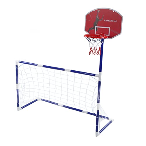 POENVFPO Sports Center -Basketball-Fußball-Set, Einfacher Zusammenbau, Fördert Motorische Fähigkeiten, Tolles Sportgeschenk für Zum Spielen Im Freien und Drinnen von POENVFPO