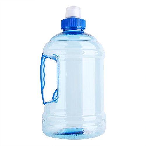 POENVFPO Wasserflasche, 1 L, ohne BPA, Große PET-Sportgetränke-Wasserflasche mit Deckel, Auslaufsicheres Trinken von POENVFPO
