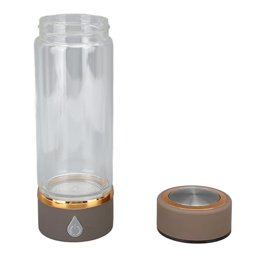 POENVFPO Wasserstoff-Wasserflasche, Tragbarer Wiederaufladbarer 420 Ml Wasserstoffreicher Wasserbecher mit Ladekabel für Heimreisen (Kaffee) von POENVFPO