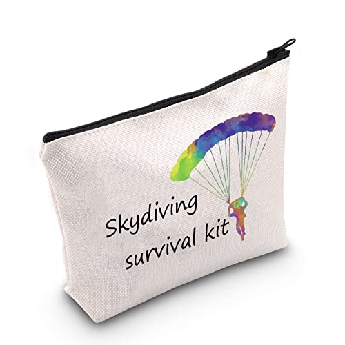 POFULL Fallschirmsprung-Geschenk, Fallschirmsprung, Geschenk, Skydiver, Abenteuer, Tasche mit Reißverschluss, Skydiving Survival-Kit Tasche von POFULL