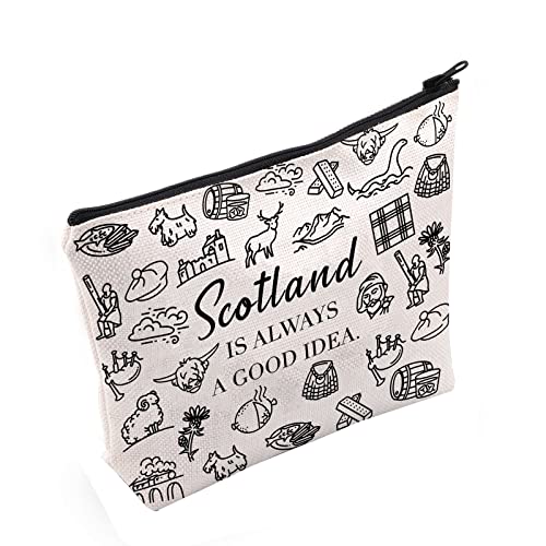 POFULL Kosmetiktasche, Motiv: Schottland ist immer eine gute Idee, Edinburgh Geschenk, Kosmetiktasche "Scotland Is Always" von POFULL