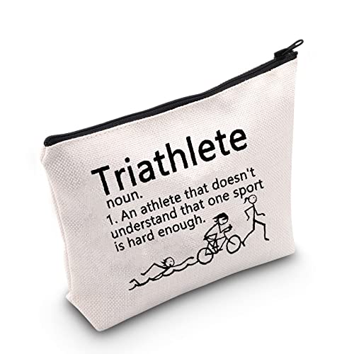 POFULL Kosmetiktasche mit Triathlon-Liebhabern, Geschenk, Triathleten-Definition, Ironman-Geschenk, Triathlete Kosmetiktasche von POFULL