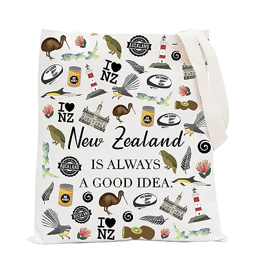 POFULL Neuseeland inspiriertes Geschenk Neuseeland ist Immer eine Gute Idee, Kosmetiktasche, Geschenk für Neuseeland-Liebhaber, Neuseeland-Tragetasche von POFULL