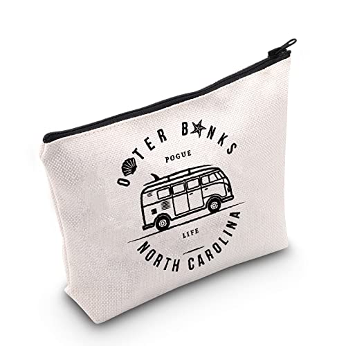 POFULL Outer Banks TV Show inspiriertes Geschenk Outer Banks Pogue Life North Carolina Kosmetiktasche für Fans OBX North Carolina Geschenk, Äußere Banktasche, von POFULL