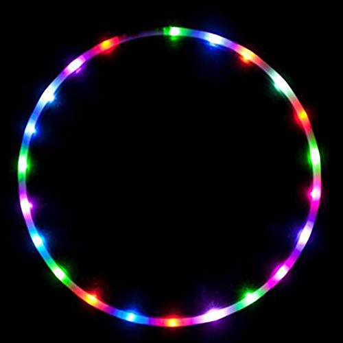 POHOVE LED-Hula-Hoop-Reifen, Farbwechsel, verschiedene Leucht für Erwachsene und Kinder, mehrfarbig, Tanz-Reifen, Gewichtsabnahme, Bodybuilding, Fitness von POHOVE