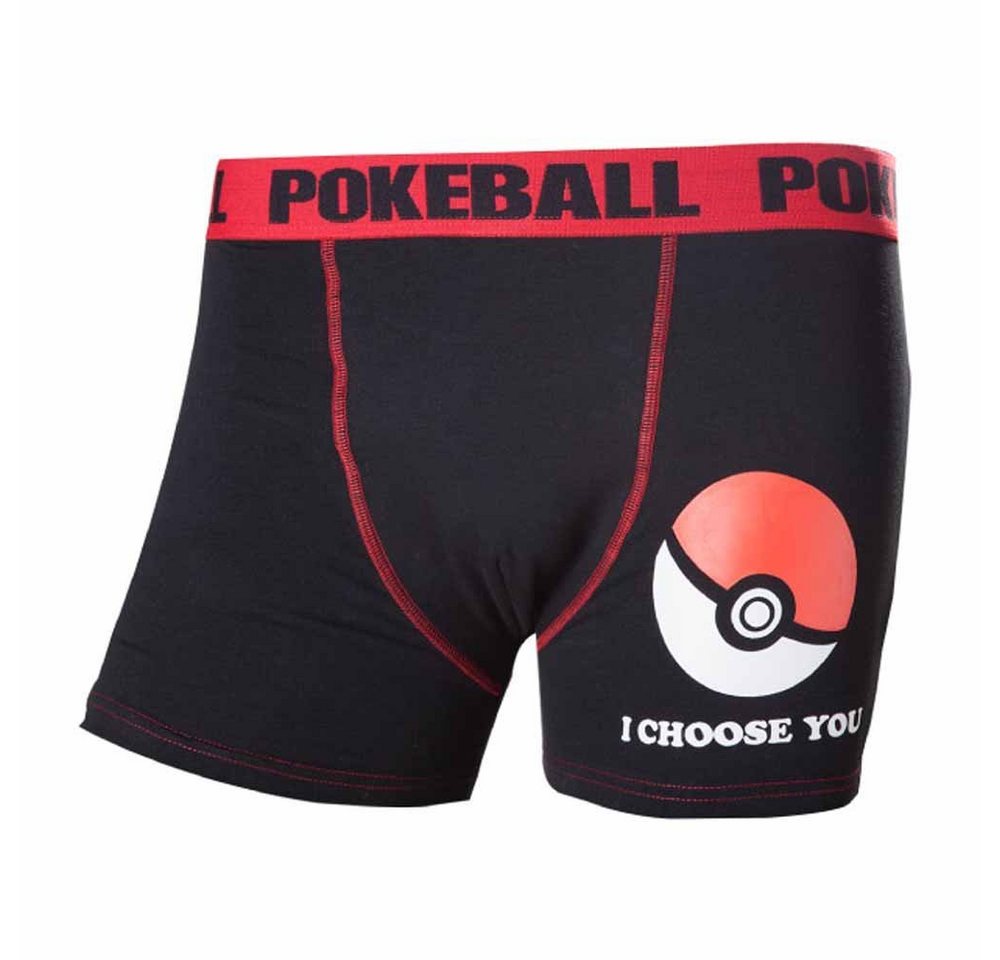 POKÉMON Boxershorts Pokémon Boxer Shorts Herren und Jungen Unterhosen Poke Ball Schwarz S M L XL von POKÉMON
