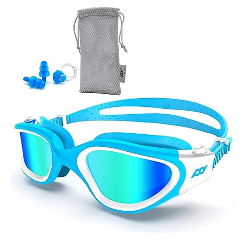 POLARS DESIGN Schwimmbrille für Herren und Damen, polarisiert, UV-Schutz, Anti-Nebel, verstellbarer Gurt, komfortable Profi-Schwimmbrillen für Erwachsene von POLARS DESIGN