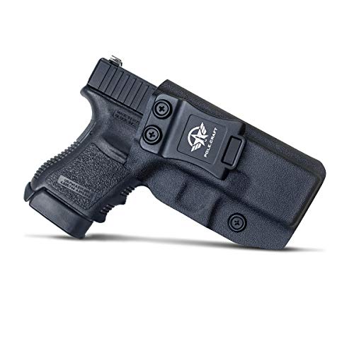 Glock 30S Holster IWB Kydex Holster Glock 30S Pistole Case Pocket - Innen Bund verdeckt tragen Holster Glock 30S Zubehör Guns Pouch (Black, Right Hand Draw (IWB)) von POLE.CRAFT