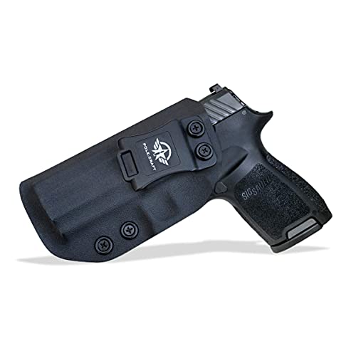 IWB Tactical KYDEX Pistolenholster for Sig Sauer P320 Full Size / P250 / P320 Carry / P320 Compact Medium Pistolenhalfter Hängend Verdeckte Versteckte Pistole Case Waffenholster (Black, Left Hand) von POLE.CRAFT