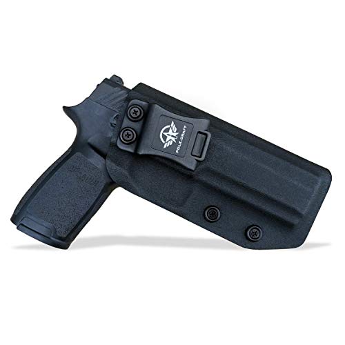 IWB Tactical KYDEX Pistolenholster for Sig Sauer P320 Full Size / P250 / P320 Carry / P320 Compact Medium Pistolenhalfter Hängend Verdeckte Versteckte Pistole Case Waffenholster (Black, Right Hand) von POLE.CRAFT