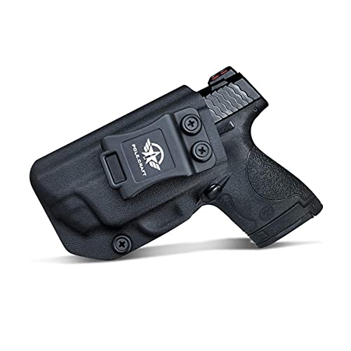 Kydex IWB Holster For Smith & Wesson M&P Shield M2.0 9mm 40 S&W / Crimson Trace Laser / Integrated CT Laser Isnside Waistband Concealed Carry Holster Guns Accessories (Black - Laser, Left Hand) von POLE.CRAFT