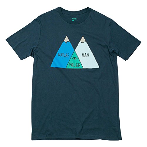 POLER Kinder T-Shirt Youths T-Shirt Venn, Blue Steel, S, 25200001 von POLER