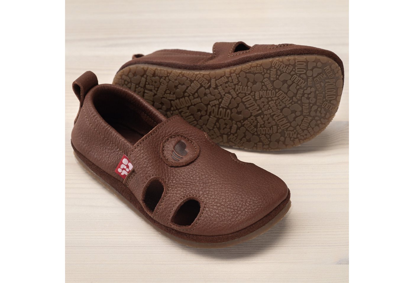 POLOLO Kinderschuhe, Unisex Outdoor Sommerschuh, Barfußschuh pflanlich gegerbtes Leder von POLOLO