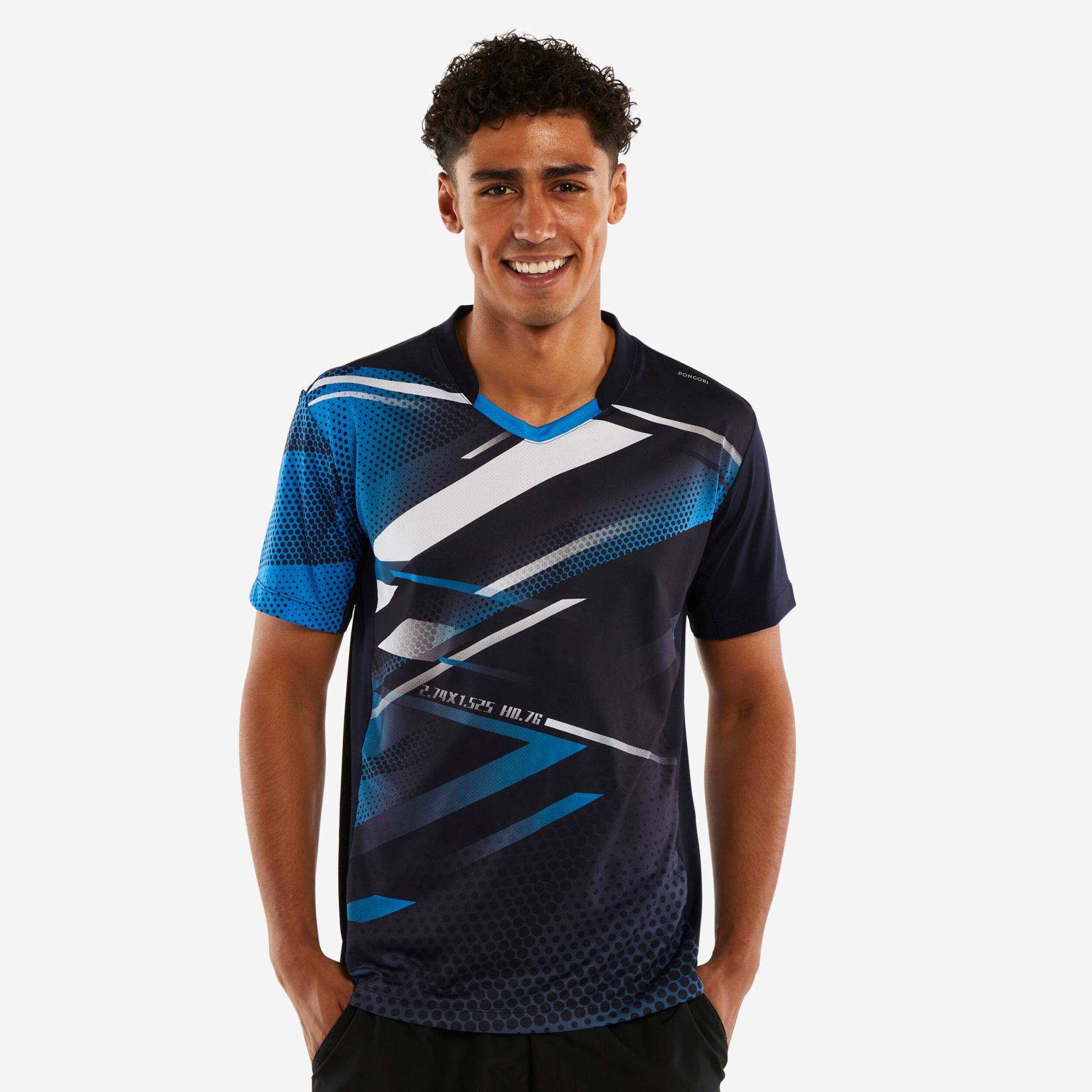 Herren Tischtennis T-Shirt - TTP560 blau von PONGORI