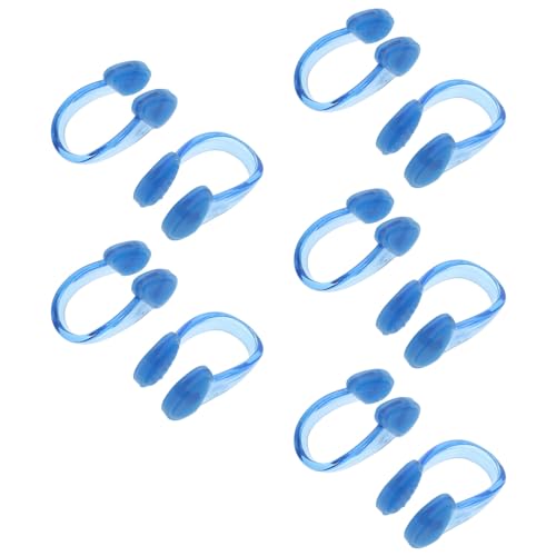 POPETPOP 10 Stück Nasenklammer Zum Schwimmen Nasenstöpsel Zum Schwimmen Silikon-Nasenstöpsel Für Kinder Und Erwachsene (Blau) von POPETPOP