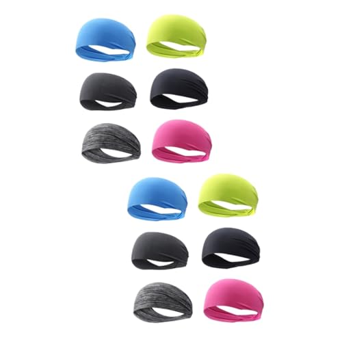 POPETPOP 12 Stück Lauf Stirnband Sport Haarband Stirnband Für Sport Elastisches Haarband Sport Kopfbedeckung Stirnbänder Für Yoga von POPETPOP