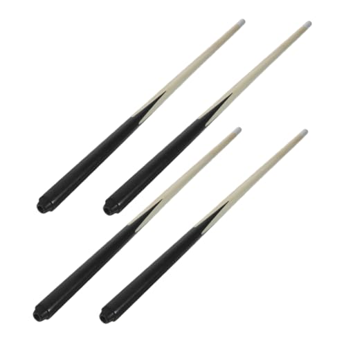 POPETPOP 4 Stück Billardqueue Kurz Queueset Holz Pool Queue Sticks Mini Billiard Queues Robust Tragbar Für Poolzubehör Tischbillard Spielspaß von POPETPOP