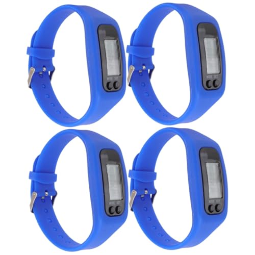POPETPOP 4 Stück Digitale LCD Armband Schrittzähler Uhr Kalorienzähler Gehstreckenzähler Elektronische Uhr von POPETPOP