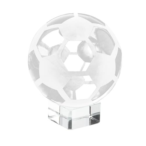 POPETPOP Kristall Fußball Ornament Kristall Fußball Transparenter Kristall Fußball Klarer Kristall Fußball von POPETPOP