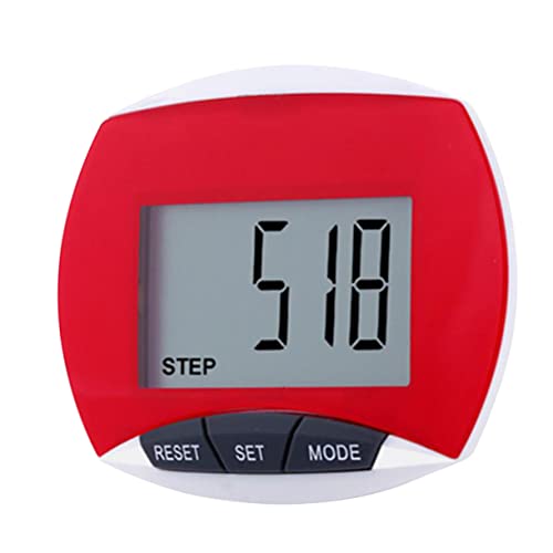 POPETPOP Sportbedarf schrittzähler Fitness-zubehã¶r Fitness-zubehör Simple Design Pedometer Running Pedometer Sportwaren Sportzubehör Fitness-Informationstool Laufen Monitor 3D rot von POPETPOP