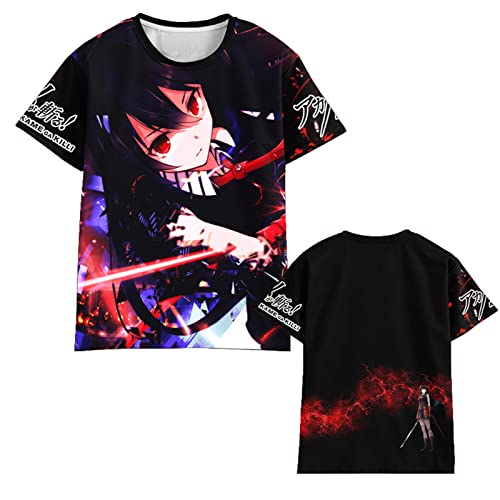 POPRETR Akame Ga Kill Anime Print T-Shirt Akame＆Esdeath 3D Vollfarbige Baumwolle Halbarm Casual Unisex Kurzarm Erhältlich In 8 Größen XXS Bis 5XL von POPRETR