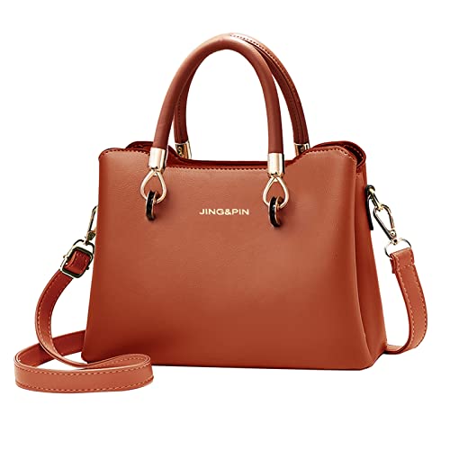 PORRASSO Damen Handtasche Mode Henkeltasche Frauen Umhängetasche PU Leder Schultertasche Top Griff Taschen für Arbeit Datieren Einkaufen Gelb B von PORRASSO