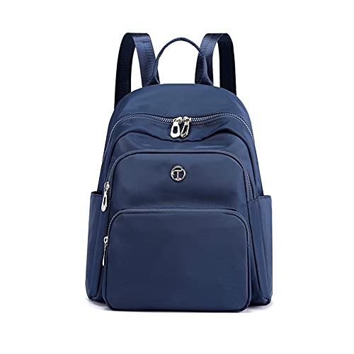 PORRASSO Damen Rucksack Mode Daypack Mädchen Schultasche Leicht Rucksäcke Nylon Tasche für Schule Arbeit Reise Blau von PORRASSO