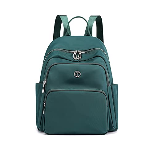 PORRASSO Damen Rucksack Mode Daypack Mädchen Schultasche Leicht Rucksäcke Nylon Tasche für Schule Arbeit Reise Grün von PORRASSO