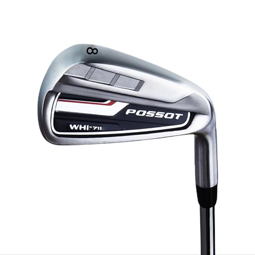 POSSOT Golf-Eisen individuell, Golf-Eisen Set für Herren (5,6,7,8,9 und Piching Wedge oder Golf Hybrid Rechtshänder mit Regular Flex Steel Shaft, 8 von POSSOT