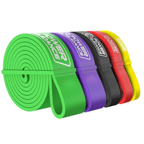 POWER GUIDANCE Resistance Bands,Widerstandsbänder 5er-Set für Kraftraining Inklusive Tragetasche,Pull Up Fitnessbänder,Bänder Krafttraining für Fitness/Sport/Muskelaufbau/Klimmzug/Yoga/Crossfit von POWER GUIDANCE